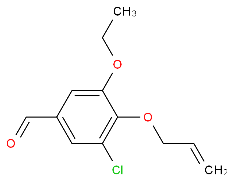 4-(allyloxy)-3-chloro-5-ethoxybenzaldehyde_分子结构_CAS_443291-94-9)