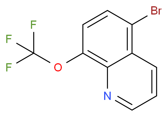 5-bromo-8-(trifluoromethoxy)quinoline_分子结构_CAS_1065074-23-8