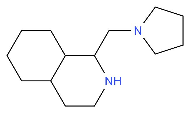 1-[(pyrrolidin-1-yl)methyl]-decahydroisoquinoline_分子结构_CAS_131847-40-0