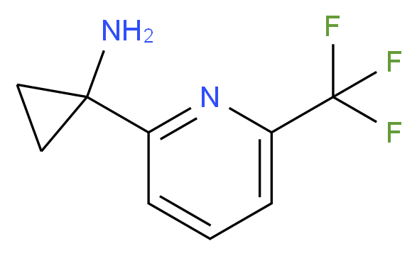 1-[6-(trifluoromethyl)pyridin-2-yl]cyclopropan-1-amine_分子结构_CAS_1060810-96-9