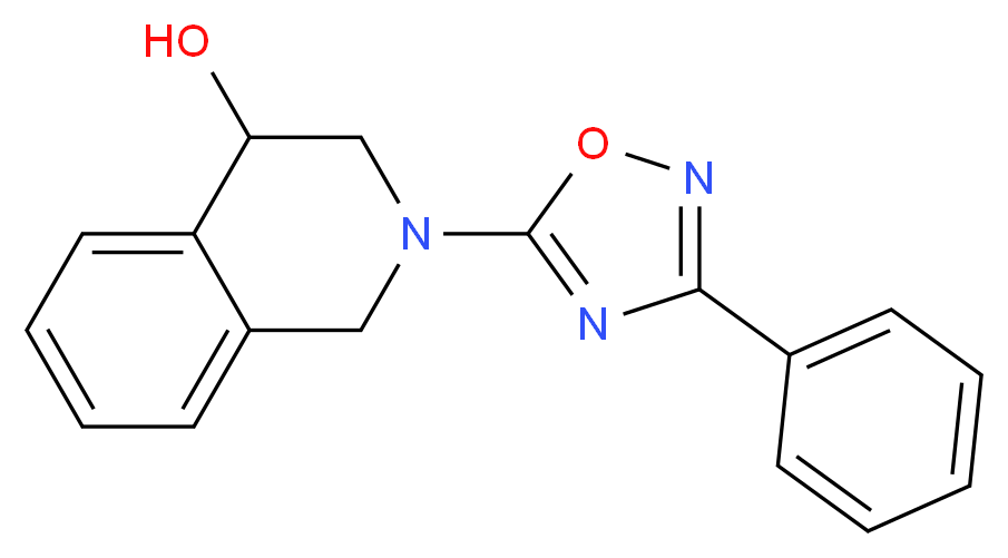 2-(3-phenyl-1,2,4-oxadiazol-5-yl)-1,2,3,4-tetrahydroisoquinolin-4-ol_分子结构_CAS_)