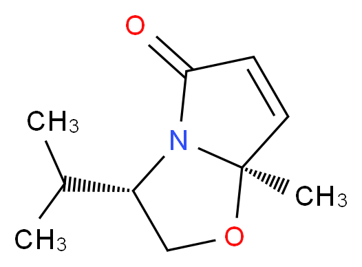 (3S-顺式)-(+)-2,3-二氢-3-异丙基-7a-甲基吡咯并[2,1-b]氧氮杂茂-5(7aH)-酮_分子结构_CAS_116910-11-3)