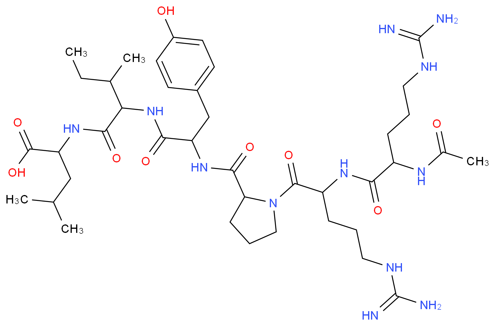 Nα-Acetyl-Neurotensin Fragment 8-13_分子结构_CAS_74853-69-3)