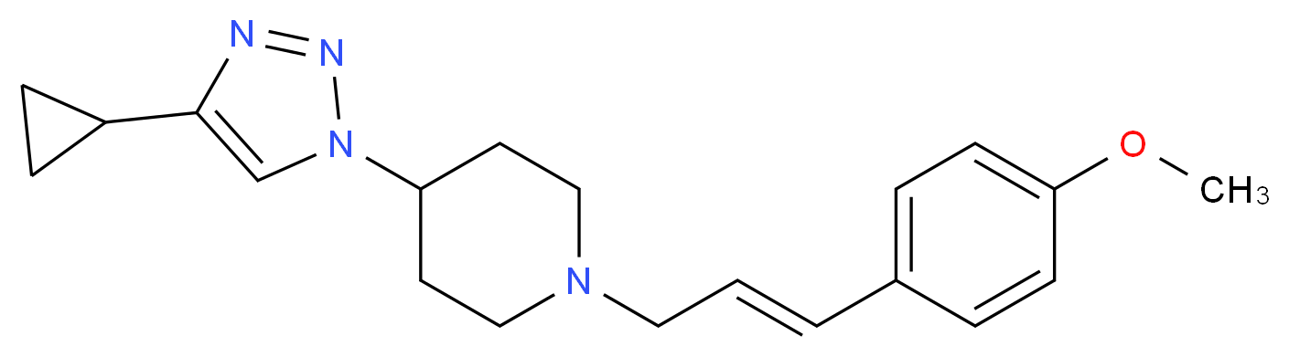 4-(4-cyclopropyl-1H-1,2,3-triazol-1-yl)-1-[(2E)-3-(4-methoxyphenyl)prop-2-en-1-yl]piperidine_分子结构_CAS_)