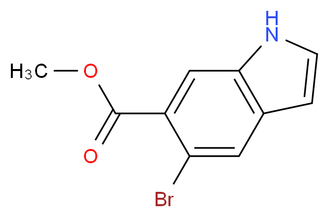 methyl 5-bromo-1H-indole-6-carboxylate_分子结构_CAS_1227267-28-8