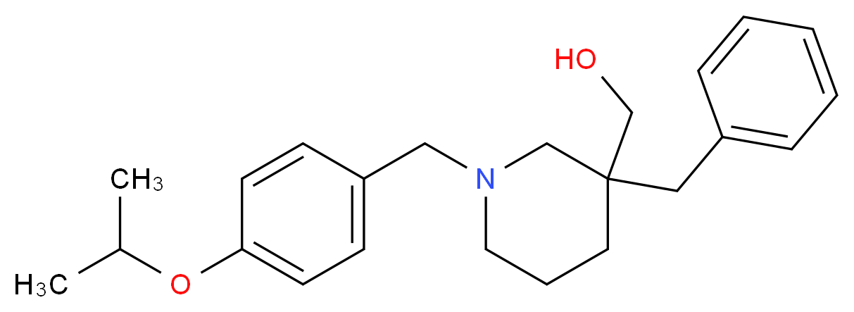 [3-benzyl-1-(4-isopropoxybenzyl)-3-piperidinyl]methanol_分子结构_CAS_)