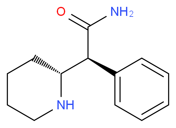 (2S)-2-phenyl-2-[(2R)-piperidin-2-yl]acetamide_分子结构_CAS_50288-63-6