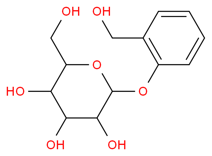 2-(hydroxymethyl)-6-[2-(hydroxymethyl)phenoxy]oxane-3,4,5-triol_分子结构_CAS_138-52-3