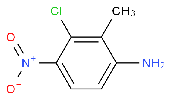 3-chloro-2-methyl-4-nitroaniline_分子结构_CAS_64863-10-1