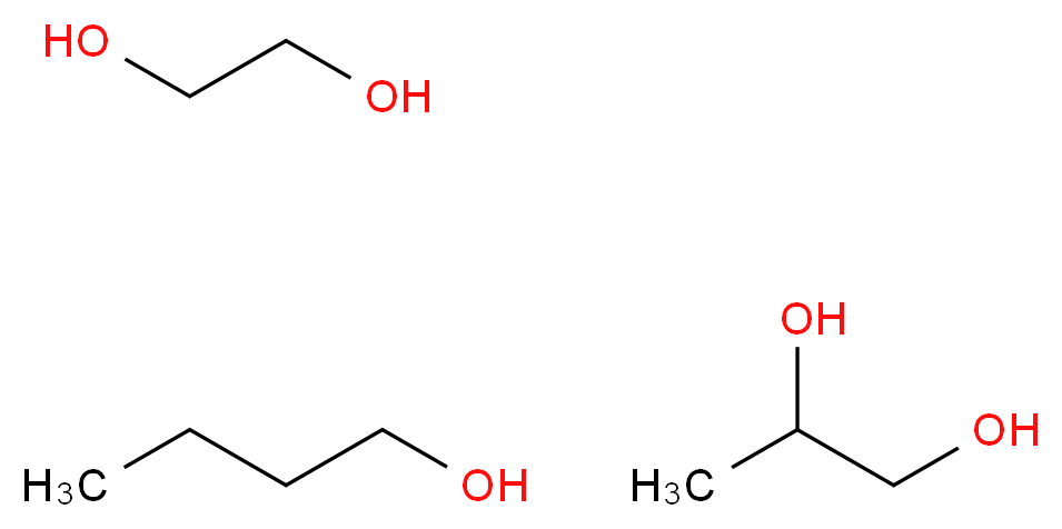 butan-1-ol; ethane-1,2-diol; propane-1,2-diol_分子结构_CAS_68551-14-4
