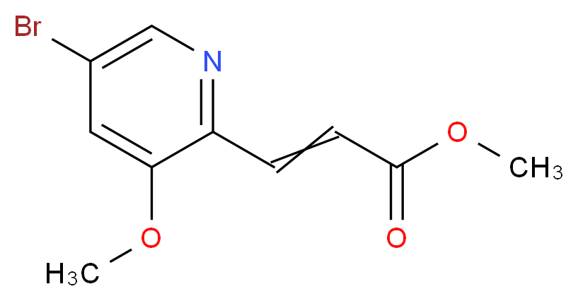 methyl 3-(5-bromo-3-methoxypyridin-2-yl)prop-2-enoate_分子结构_CAS_1138443-99-8