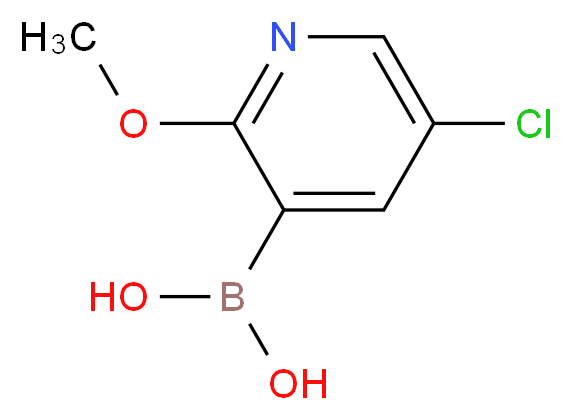 (5-chloro-2-methoxypyridin-3-yl)boronic acid_分子结构_CAS_943153-22-8