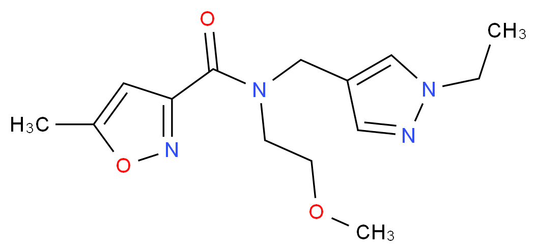 N-[(1-ethyl-1H-pyrazol-4-yl)methyl]-N-(2-methoxyethyl)-5-methylisoxazole-3-carboxamide_分子结构_CAS_)