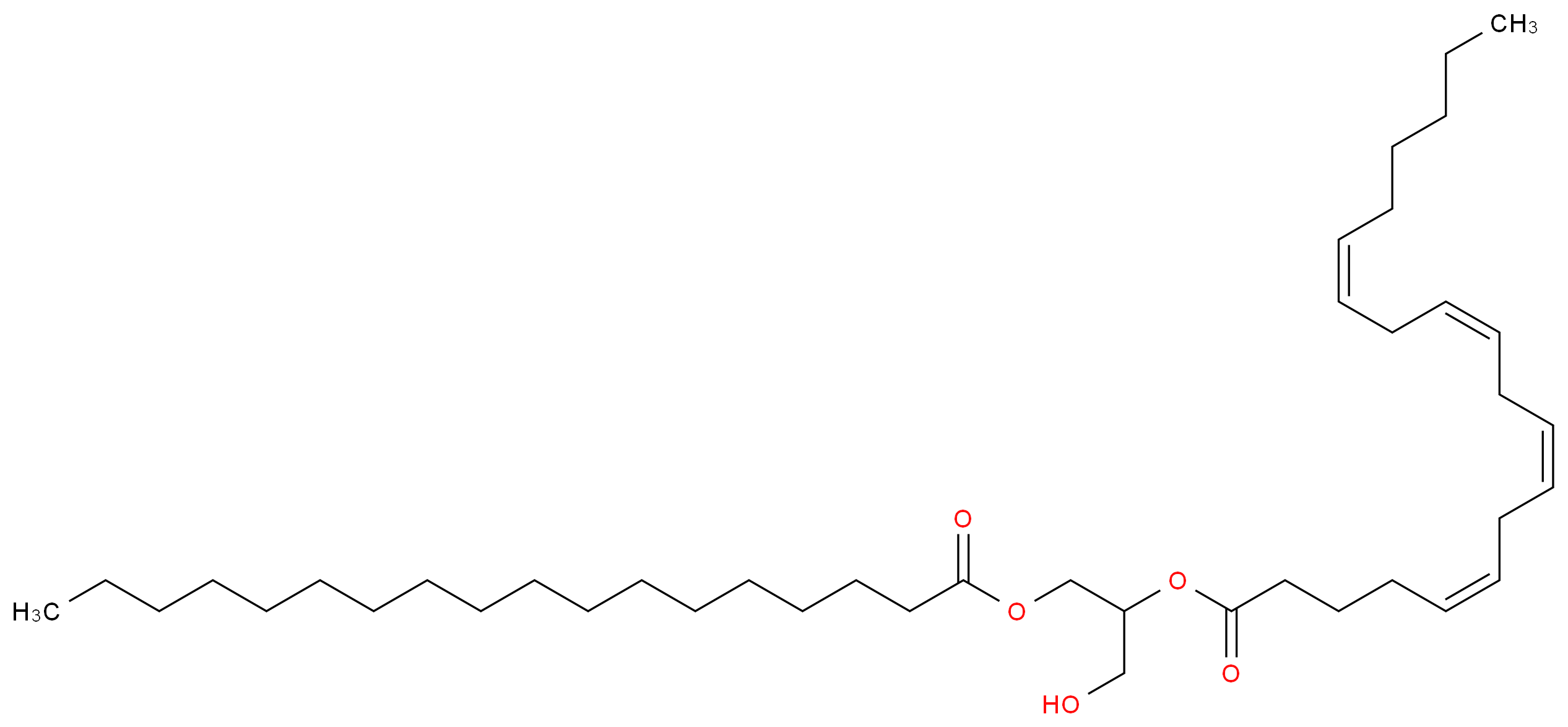 1-hydroxy-3-(octadecanoyloxy)propan-2-yl (5Z,8Z,11Z,14Z)-icosa-5,8,11,14-tetraenoate_分子结构_CAS_65914-84-3