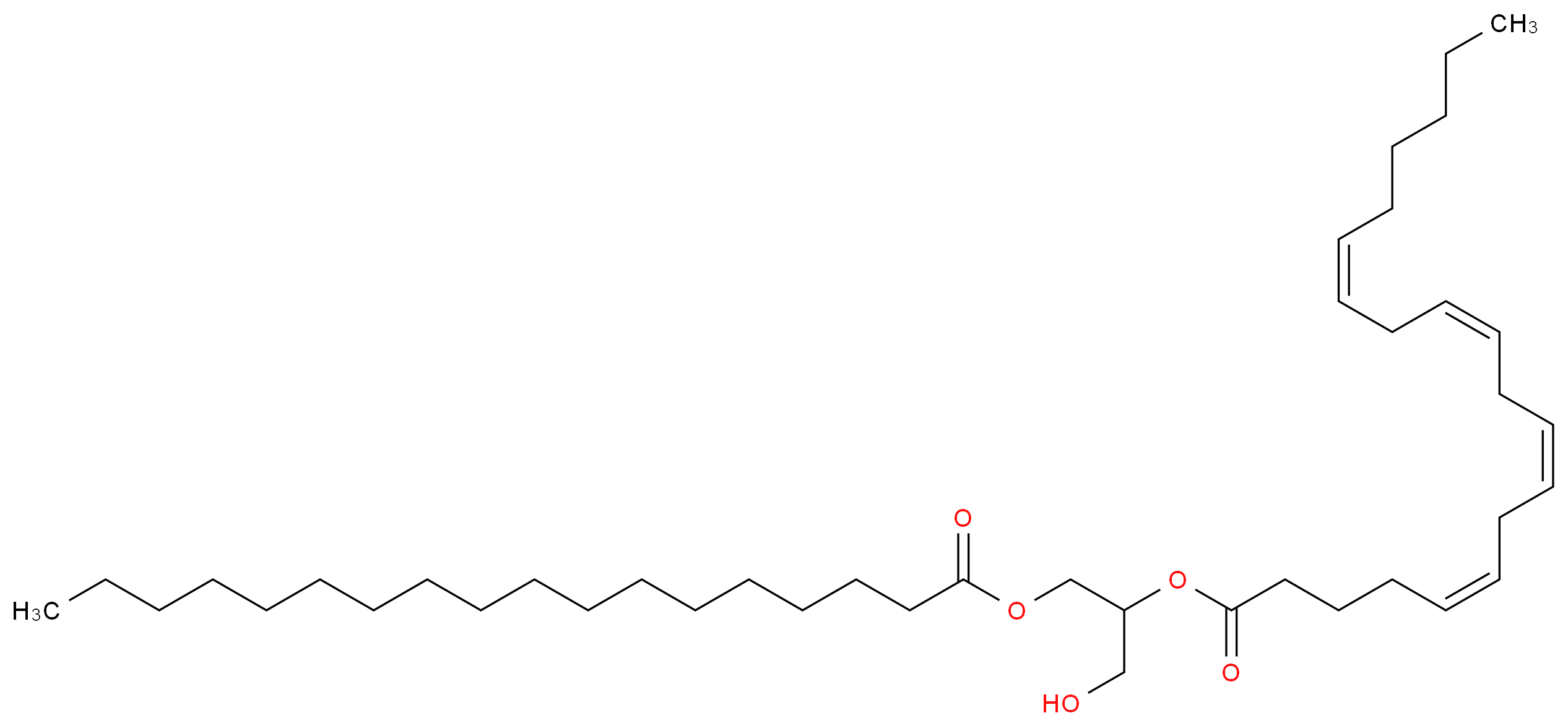 1-硬脂酰-2-花生酰-sn-甘油_分子结构_CAS_65914-84-3)