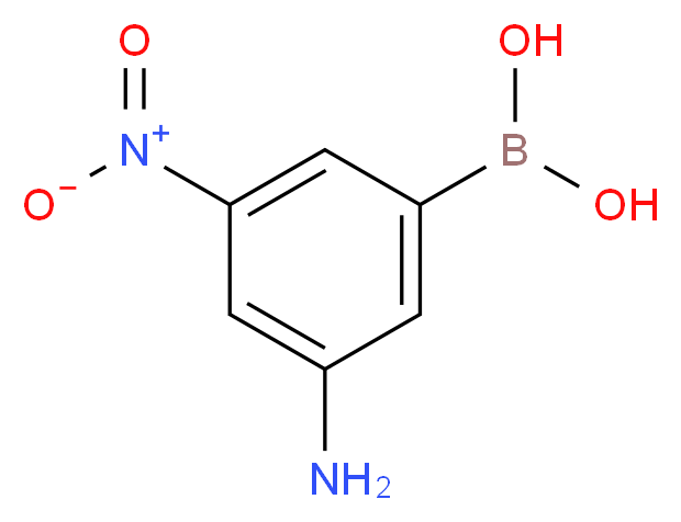 3-Amino-5-nitrobenzeneboronic acid 97%_分子结构_CAS_89466-05-7)