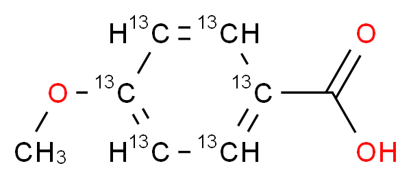 4-methoxy(1,2,3,4,5,6-<sup>1</sup><sup>3</sup>C<sub>6</sub>)benzoic acid_分子结构_CAS_1173022-97-3