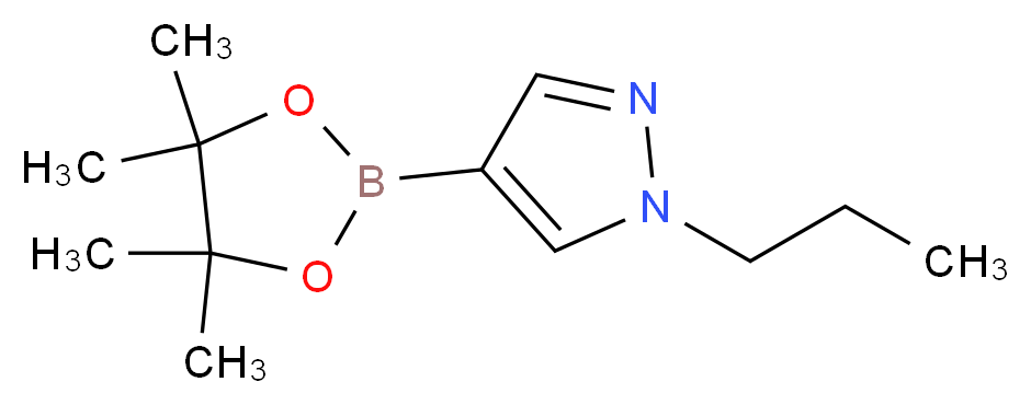 1-propyl-4-(tetramethyl-1,3,2-dioxaborolan-2-yl)-1H-pyrazole_分子结构_CAS_827614-69-7