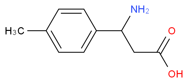 3-amino-3-(4-methylphenyl)propanoic acid_分子结构_CAS_68208-18-4