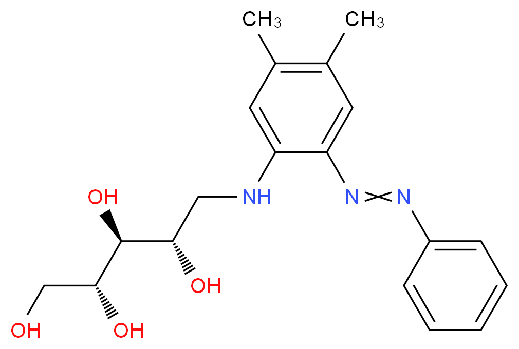 3,4-Xylyl-6-phenylazo-D-ribitylamine_分子结构_CAS_21037-26-3)