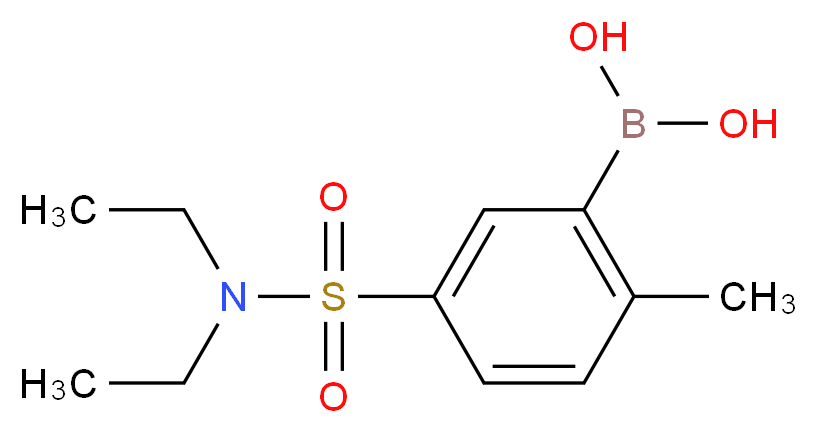 5-(N,N-Diethylsulphamoyl)-2-methylbenzeneboronic acid 97%_分子结构_CAS_871329-80-5)