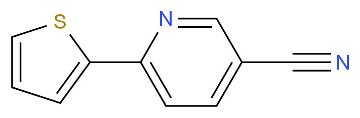 6-(thiophen-2-yl)pyridine-3-carbonitrile_分子结构_CAS_619334-36-0
