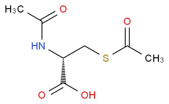 (2S)-3-(acetylsulfanyl)-2-acetamidopropanoic acid_分子结构_CAS_18725-37-6