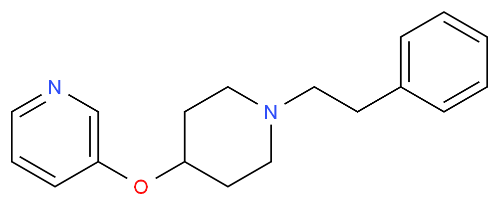 3-{[1-(2-phenylethyl)piperidin-4-yl]oxy}pyridine_分子结构_CAS_)