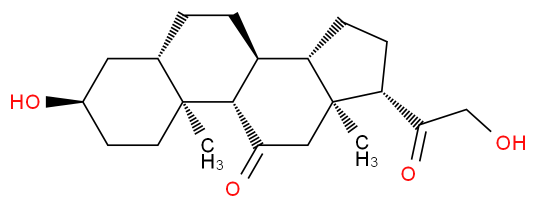 (1S,2S,5R,7S,10S,11S,14S,15S)-5-hydroxy-14-(2-hydroxyacetyl)-2,15-dimethyltetracyclo[8.7.0.0<sup>2</sup>,<sup>7</sup>.0<sup>1</sup><sup>1</sup>,<sup>1</sup><sup>5</sup>]heptadecan-17-one_分子结构_CAS_14107-37-0