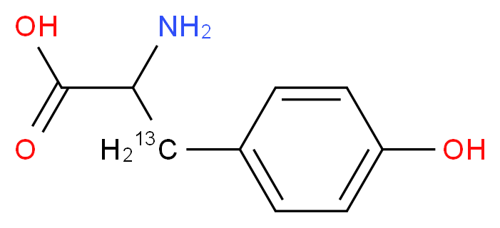 2-amino-3-(4-hydroxyphenyl)(3-<sup>1</sup><sup>3</sup>C)propanoic acid_分子结构_CAS_93627-94-2