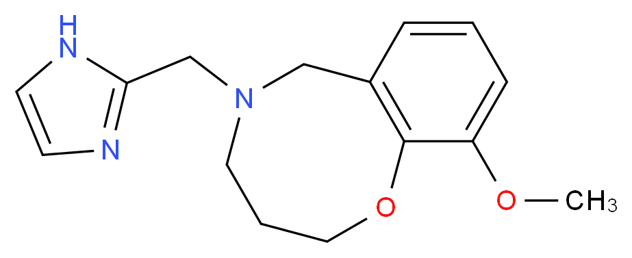 5-(1H-imidazol-2-ylmethyl)-10-methoxy-3,4,5,6-tetrahydro-2H-1,5-benzoxazocine_分子结构_CAS_)