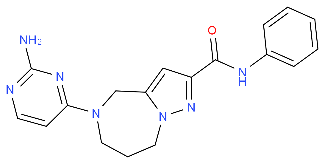 5-(2-aminopyrimidin-4-yl)-N-phenyl-5,6,7,8-tetrahydro-4H-pyrazolo[1,5-a][1,4]diazepine-2-carboxamide_分子结构_CAS_)
