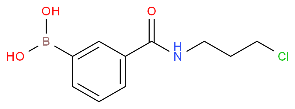 3-(3-氯丙基氨基甲酰基)苯硼酸_分子结构_CAS_874288-10-5)