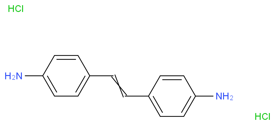 4-[2-(4-aminophenyl)ethenyl]aniline dihydrochloride_分子结构_CAS_54760-75-7