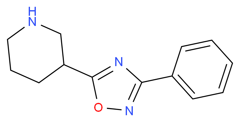 3-(3-phenyl-1,2,4-oxadiazol-5-yl)piperidine_分子结构_CAS_851882-57-0