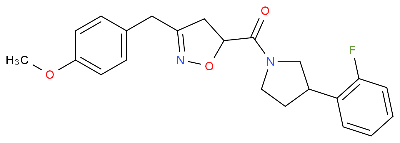 5-{[3-(2-fluorophenyl)-1-pyrrolidinyl]carbonyl}-3-(4-methoxybenzyl)-4,5-dihydroisoxazole_分子结构_CAS_)