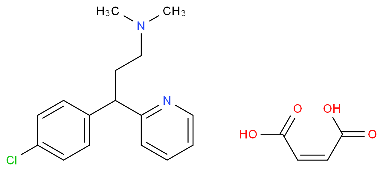 (±)-Chlorpheniramine maleate salt_分子结构_CAS_113-92-8)