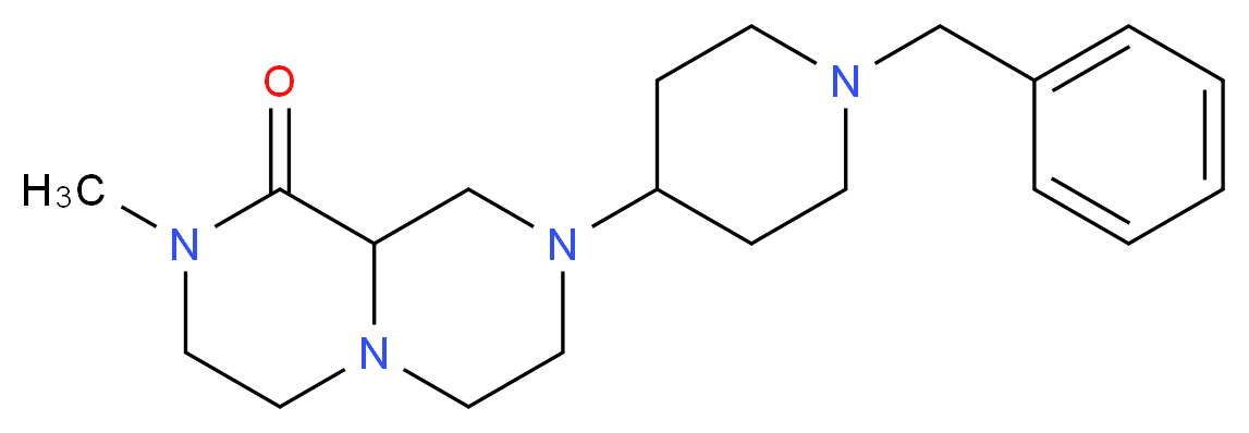 8-(1-benzylpiperidin-4-yl)-2-methylhexahydro-2H-pyrazino[1,2-a]pyrazin-1(6H)-one_分子结构_CAS_)