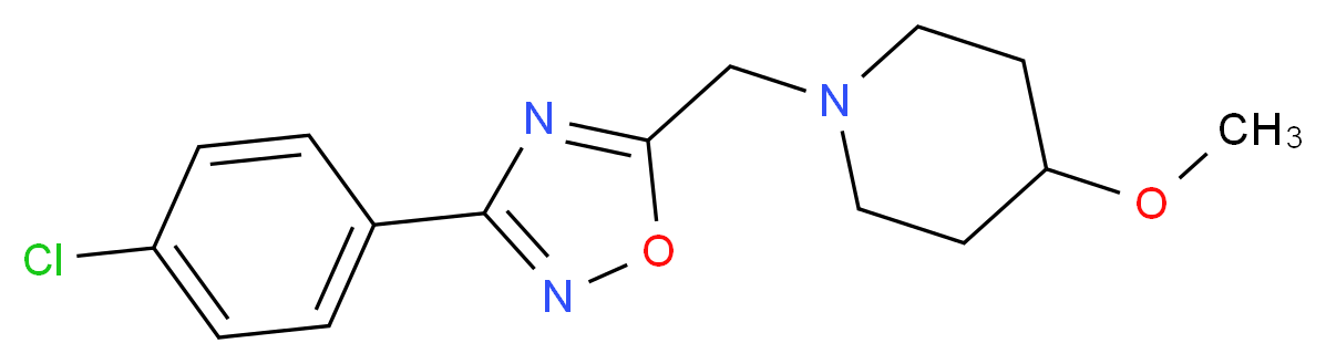 1-{[3-(4-chlorophenyl)-1,2,4-oxadiazol-5-yl]methyl}-4-methoxypiperidine_分子结构_CAS_)