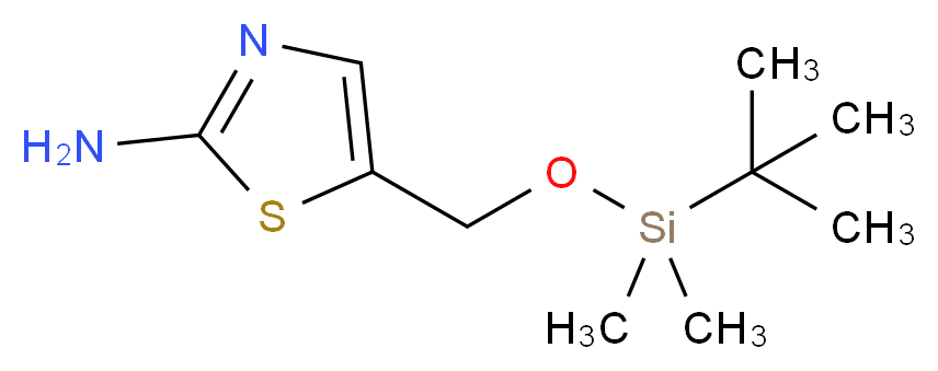 5-{[(tert-butyldimethylsilyl)oxy]methyl}-1,3-thiazol-2-amine_分子结构_CAS_1083059-77-1