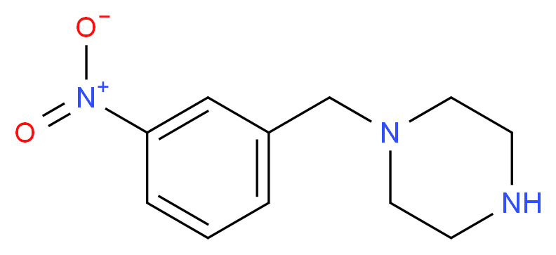 1-[(3-nitrophenyl)methyl]piperazine_分子结构_CAS_203047-37-4