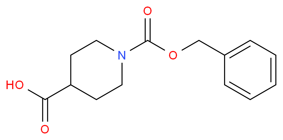 1-[(benzyloxy)carbonyl]piperidine-4-carboxylic acid_分子结构_CAS_10314-98-4