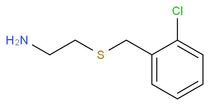 2-{[(2-chlorophenyl)methyl]sulfanyl}ethan-1-amine_分子结构_CAS_42416-23-9