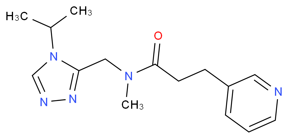 N-[(4-isopropyl-4H-1,2,4-triazol-3-yl)methyl]-N-methyl-3-(3-pyridinyl)propanamide_分子结构_CAS_)