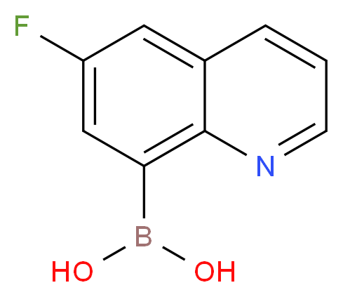 (6-Fluoroquinolin-8-yl)boronic acid_分子结构_CAS_1072951-44-0)