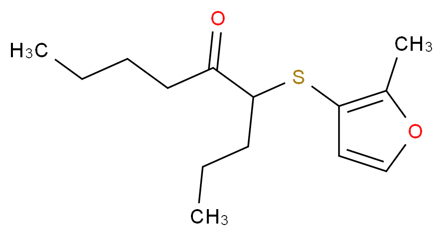 4-[(2-methylfuran-3-yl)sulfanyl]nonan-5-one_分子结构_CAS_61295-50-9