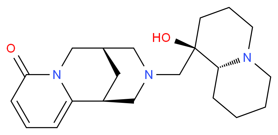 (1S,5R)-3-{[(1R,9aR)-1-hydroxyoctahydro-2H-quinolizin-1-yl]methyl}-1,2,3,4,5,6-hexahydro-8H-1,5-methanopyrido[1,2-a][1,5]diazocin-8-one_分子结构_CAS_)