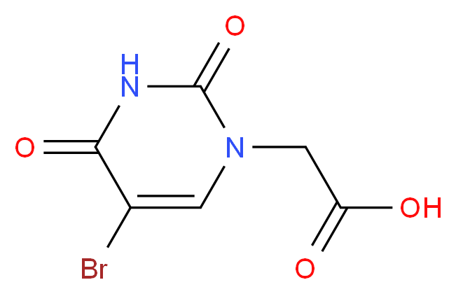 2-(5-bromo-2,4-dioxo-1,2,3,4-tetrahydropyrimidin-1-yl)acetic acid_分子结构_CAS_31385-63-4