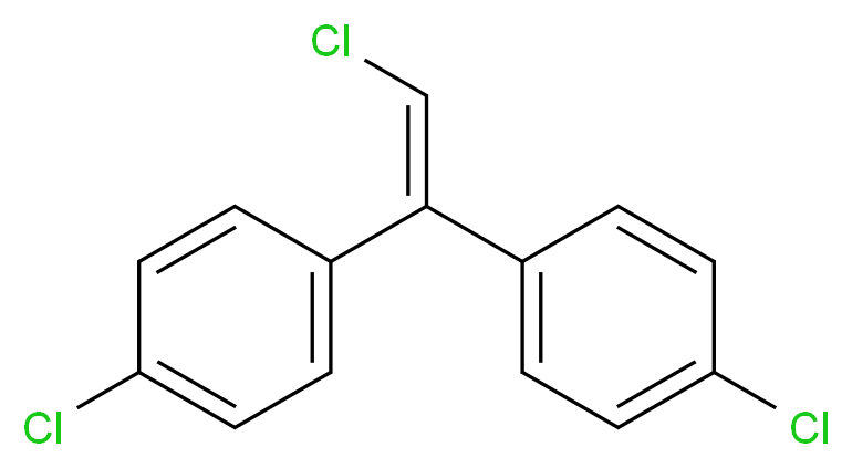 1-chloro-4-[2-chloro-1-(4-chlorophenyl)ethenyl]benzene_分子结构_CAS_1022-22-6