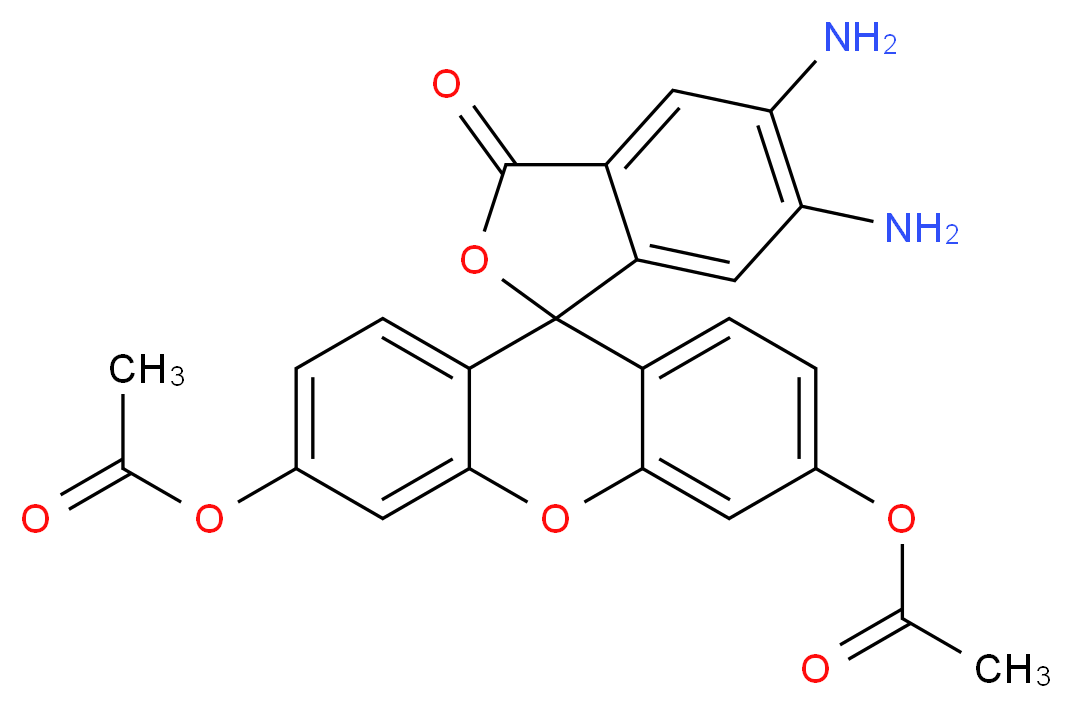 5,6-Diaminofluorescein diacetate_分子结构_CAS_205391-02-2)